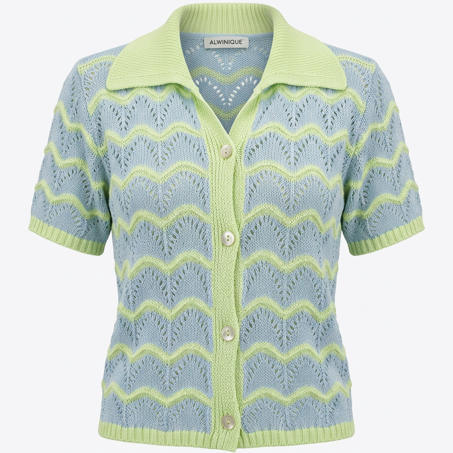Candy Wave Knit Polo
