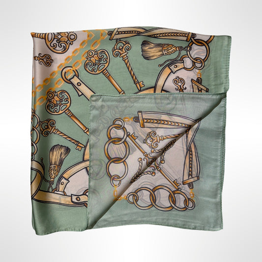 Golden Keys Silk Scarf