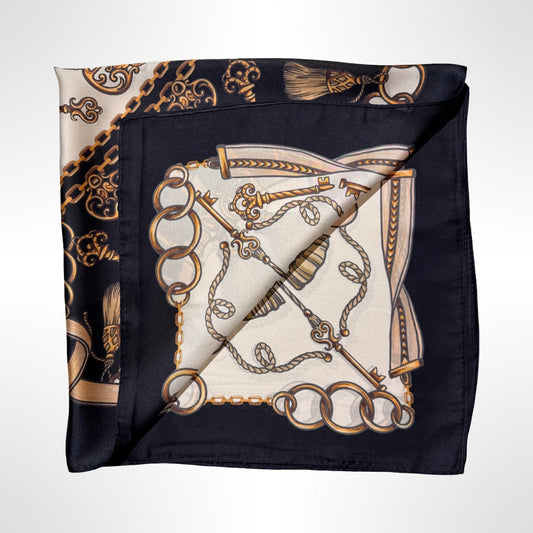 Golden Keys Silk Scarf