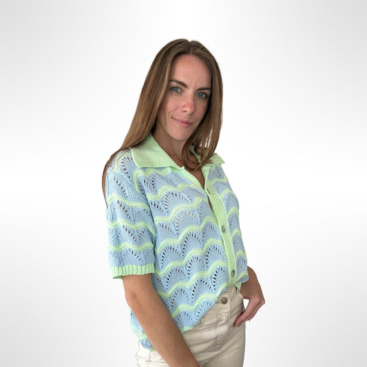 Candy Wave Knit Polo
